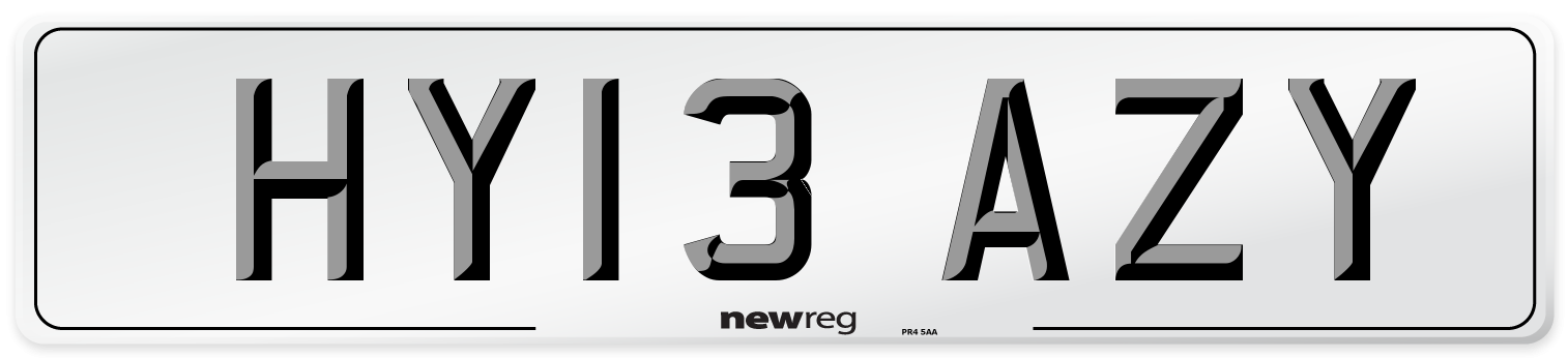 HY13 AZY Number Plate from New Reg